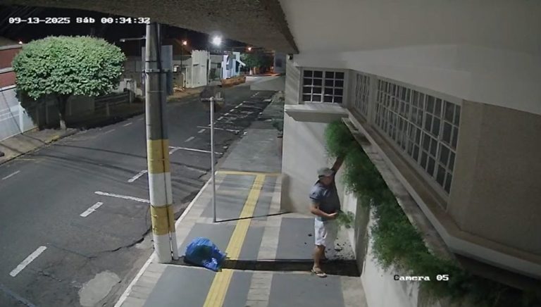 homem furtando plantas